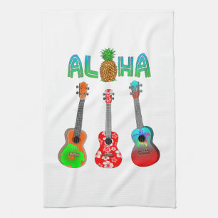 Hawaiian Ukulele Aloha Hawaii Tea Towel
