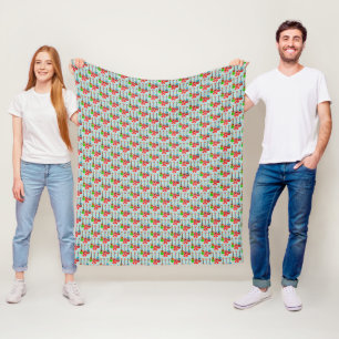 Hawaiian Ukulele Island Music Fleece Blanket