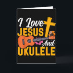 Hawaiian Ukulele Uke Jesus Faith Christian I Love  Card<br><div class="desc">Hawaiian Ukulele Uke Jesus Faith Christian I Love Jesus And</div>