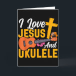 Hawaiian Ukulele Uke Jesus Faith Christian I Love  Card<br><div class="desc">Hawaiian Ukulele Uke Jesus Faith Christian I Love Jesus And</div>