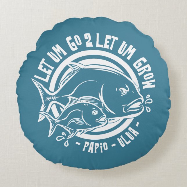 Hawaiian Ulua papio trevally Round Cushion (Front)