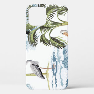 Hawaiian vintage, floral summer pattern. iPhone 12 case