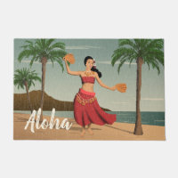 Hawaiian Vintage Hula Girl Postcard Aloha