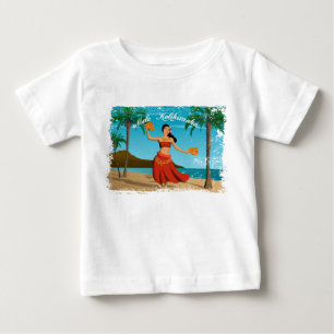 Hawaiian Vintage Mele Kalikimaka Postcard Baby T-Shirt