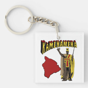 Hawaiian Warrior Chief King Kamehameha Vintage Key Ring