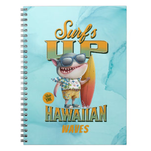 Hawaiian Waves Surf's Up Pidgin Slang Shark Notebook