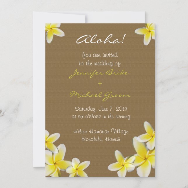 Hawaiian Wedding Invitation (Front)