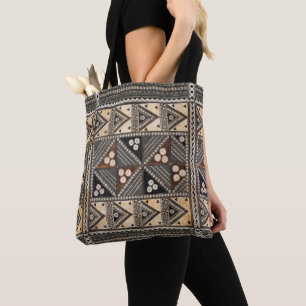 Hawaiian Wedding Tapa Cloth Tote Bag