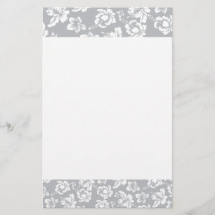 Hawaiian White Flower Stationery