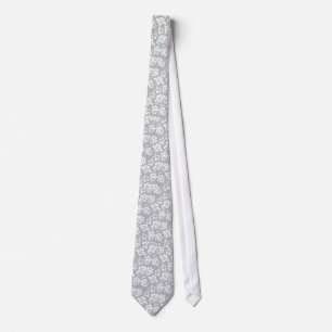 Hawaiian White Flower Tie
