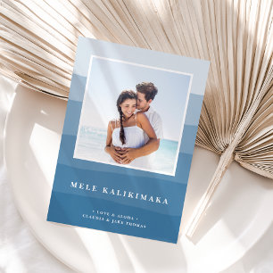 Hawaiian Wishes   Mele Kalikimaka Christmas Photo Holiday Card
