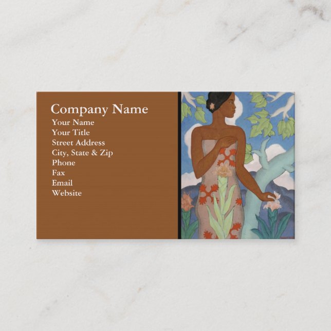Hawaiian Woman - Business Card (Front)