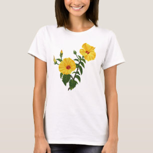 Hawaiian yellow hibiscus Botanical illustration T-Shirt