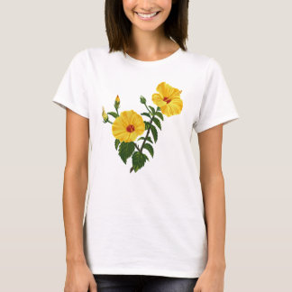 Hawaiian yellow hibiscus Botanical illustration T-Shirt
