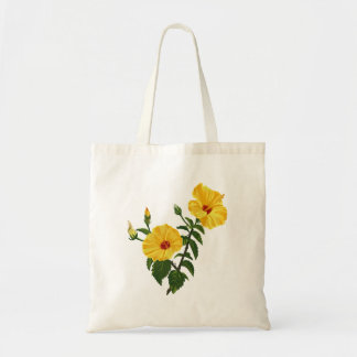 Hawaiian yellow hibiscus Botanical illustration Tote Bag