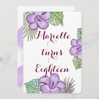 Hawaiin Theme Invitation