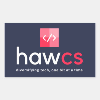 HAWCS Club Navy Rectangular Sticker