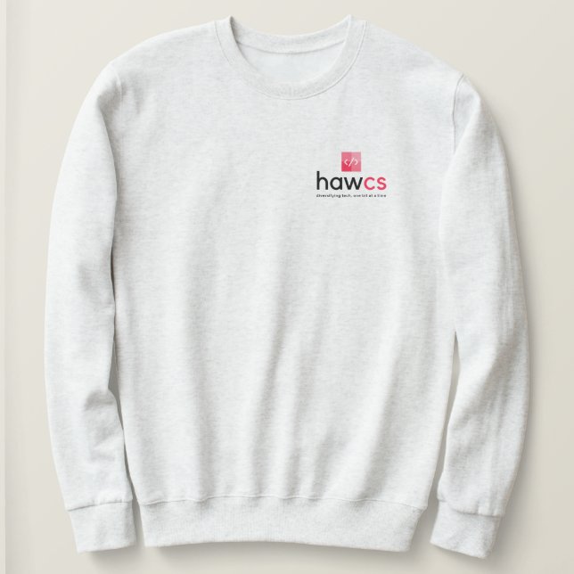 HAWCS Club Sweatshirt - Light (Small Logo) (Design Front)