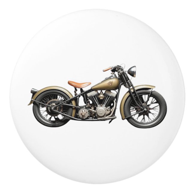 Hawg Heritage V-Twin Knucklehead Era Ceramic Knob (Front)