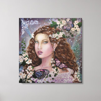 Hawhtorn fairy queen stretched canvas art