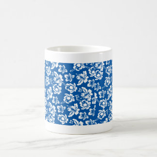 Hawiian Blue Flower Pattern Coffee Mug