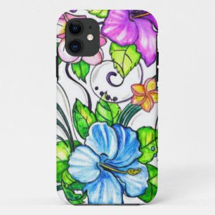 Hawiian Hibiscus Flowers iPhone 11 Case