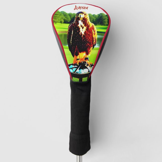 Hawk Animal Driver Golf Head Cover (Front)