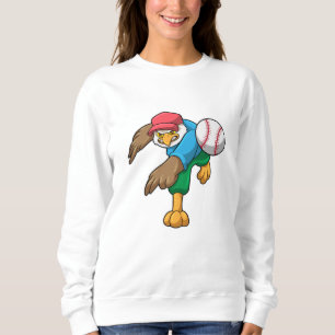 Hawk at Baseball with Baseball bat Sweatshirt