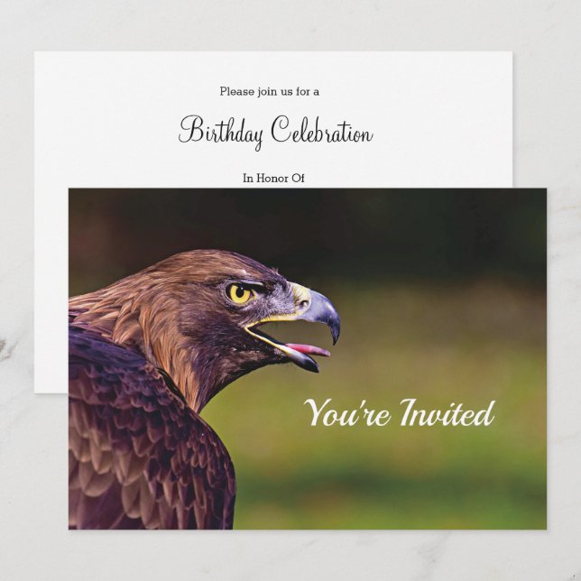 Hawk Birthday Invitation (Front/Back)