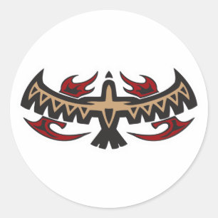 Hawk Eagle Tribal Tattoo Classic Round Sticker
