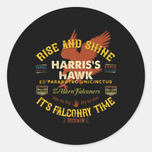Hawk Falconry Design Harris Hawk Falconry Supplies Classic Round Sticker
