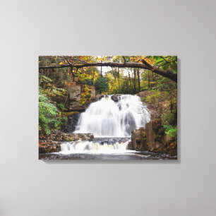 Hawk Falls in Autumn 24"x18" Canvas Print