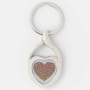 Hawk-headed Heart Key Ring