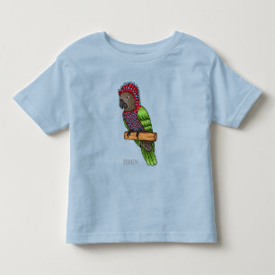 Hawk headed parrot bird cartoon illustration toddler T-Shirt