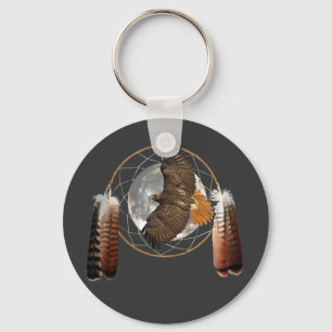 Hawk Moon Key Ring