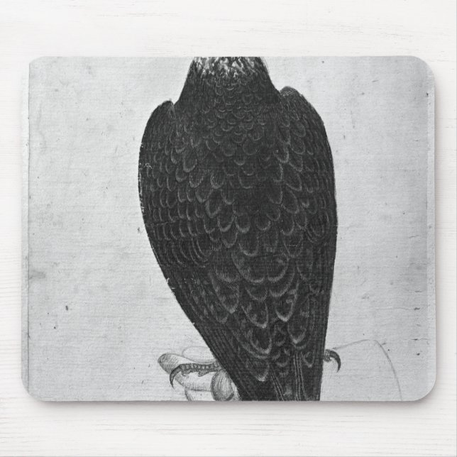 Hawk on hand mouse mat (Front)