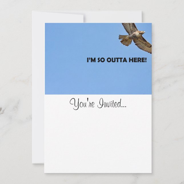 Hawk Photo Invitation (Front)