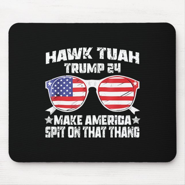 Hawk Tuah Funny Viral Humour Meme Video Girl 24 Tu Mouse Mat (Front)