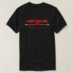 Hawk Tuah Girl Will You Marry Me Red Heart DK T-Shirt