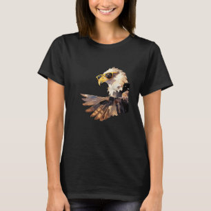 Hawk Wearing Sunglasses Peeking From Side Nature W T-Shirt