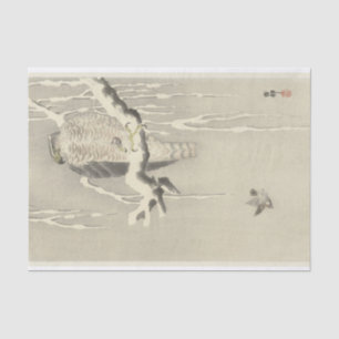 Hawk With Captive Tree Sparrow by Ohara Koson Tissue Paper