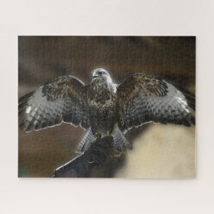 Hawk with Wings Out Exmoor Owl &Wildlife Sanctuary Jigsaw Puzzle