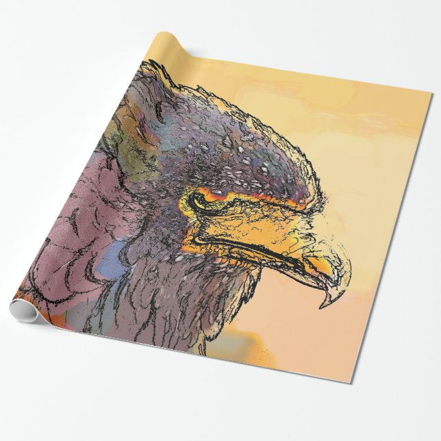 HAWK WRAPPING PAPER (Unrolled)