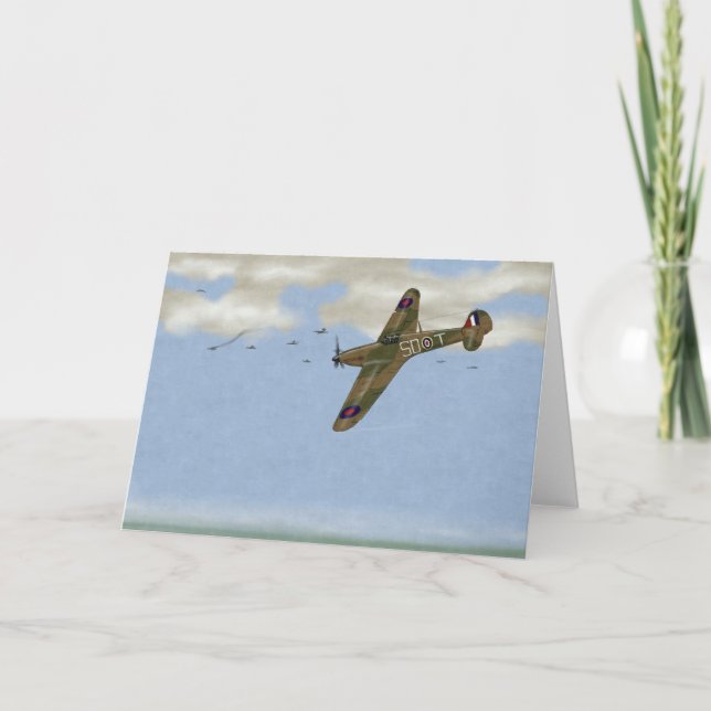 Hawker Hurricane Blank Greetings Card (Front)