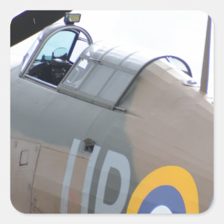 Hawker Hurricane Cockpit Square Sticker