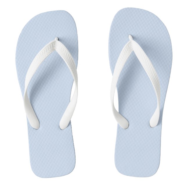 Hawkes Blue Solid Plain Colour Flip Flops (Footbed)