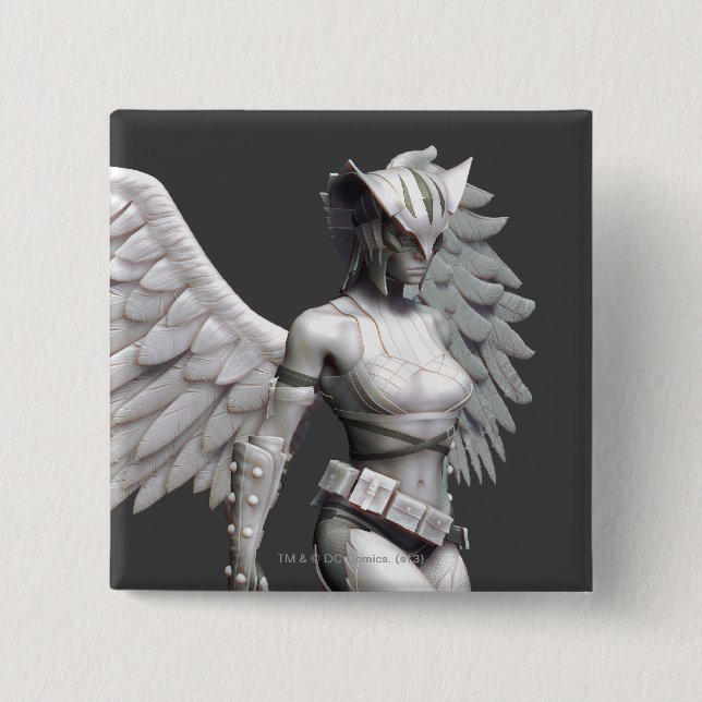 Hawkgirl 15 Cm Square Badge (Front)