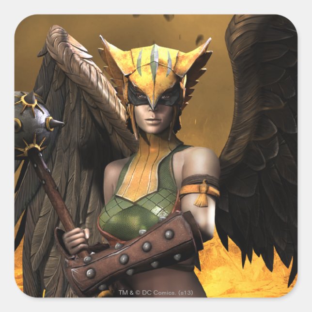 Hawkgirl Square Sticker (Front)