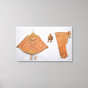 Hawking set of pouch, glove and hood, French Canvas Print