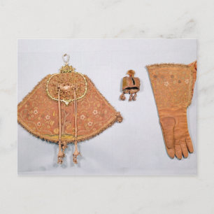 Hawking set of pouch, glove and hood, French Postcard